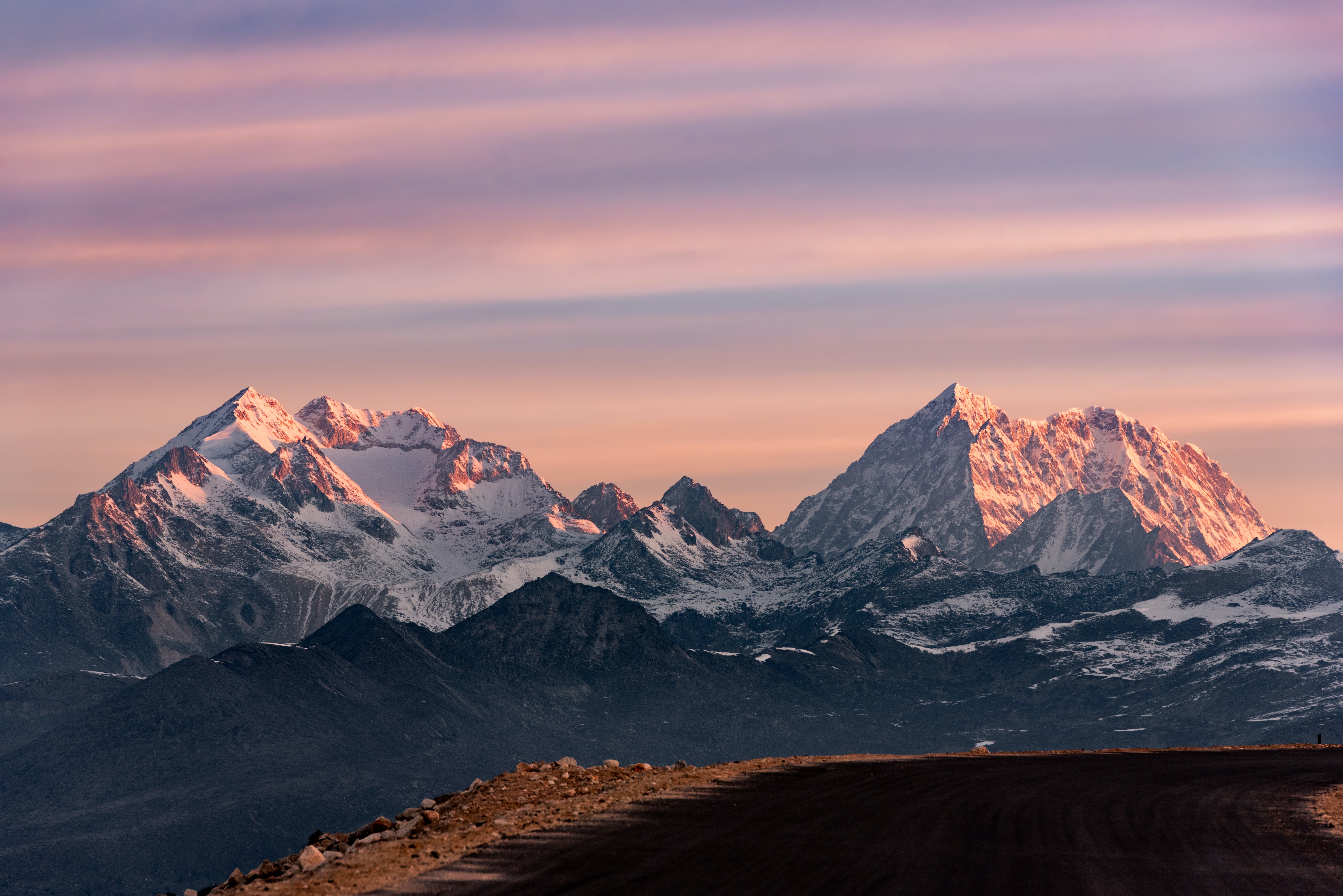 pink mountains